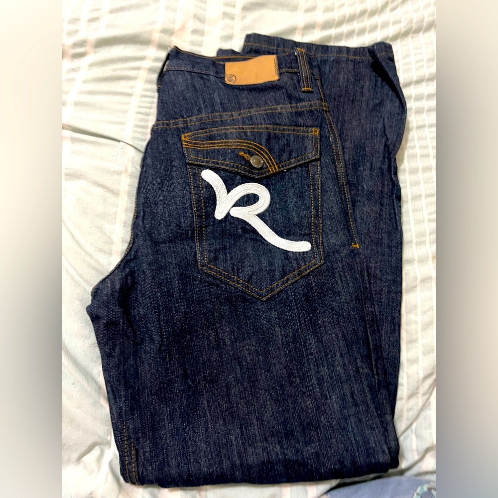 Roca Wear dark blue denim jeas